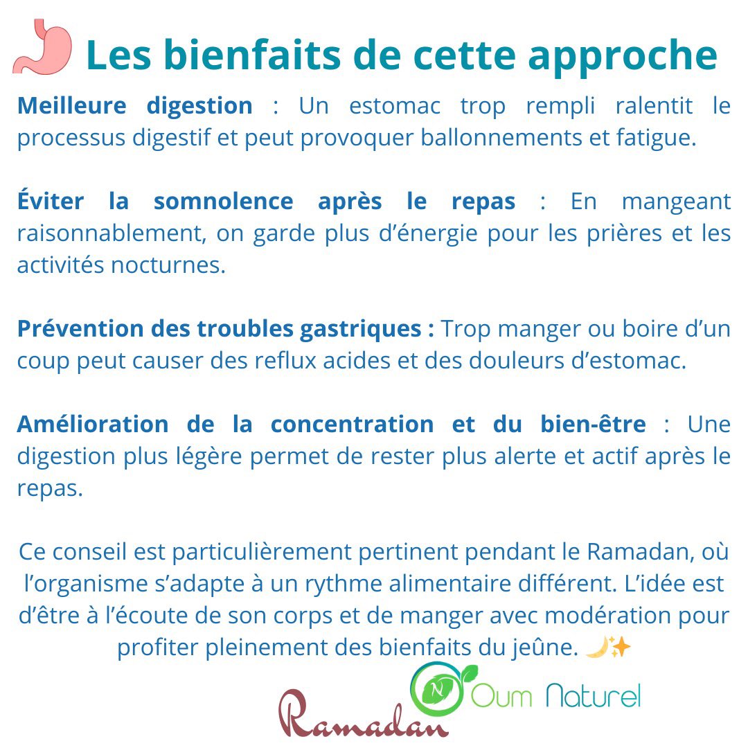 OumNaturel's tweet photo. Ramadan &amp; Alimentation : La Règle des 3 Tiers ! 🍽️✨
🌙 Pendant le Ramadan, notre corps mérite une alimentation équilibrée pour rester en forme et éviter les inconforts digestifs.
Suivez cette règle simple en suivant cette recommandation prophétique https://t.co/7SqA3onw5z