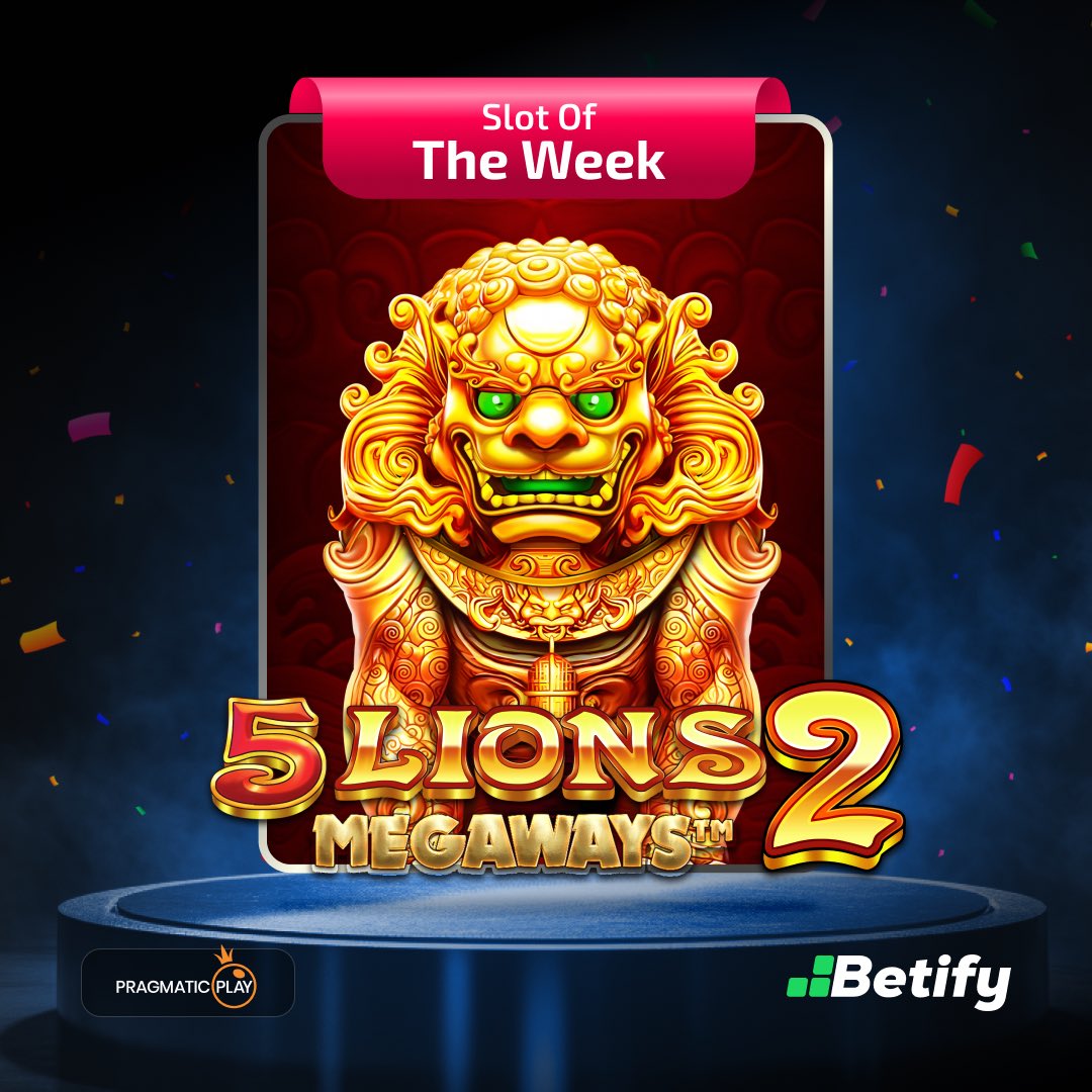 Betify's tweet photo. SLOT OF THE WEEK: 
5 Lions megaways 2 🦁

Roar into action and enjoy incredible bonuses and a massive 8,000x win potential💰

🔥 25 FS Giveaway! 
1️⃣ Follow @betify 
2️⃣ 💚 + RT ♻️ 
3️⃣ Tag 2 friends &amp; drop your Betify🆔 

🏆 3 lucky winners 

🎰 https://t.co/FRyIxawxGk https://t.co/DD3ytMi2sh