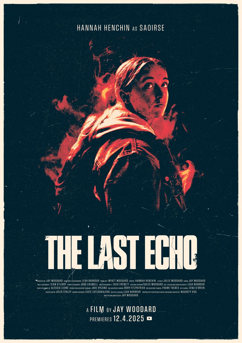 First character poster for my new short film The Last Echo, set in Ireland, parallel to The Last Of Us tv show. The short will be premiering on YouTube on the 12/4/25 🎬