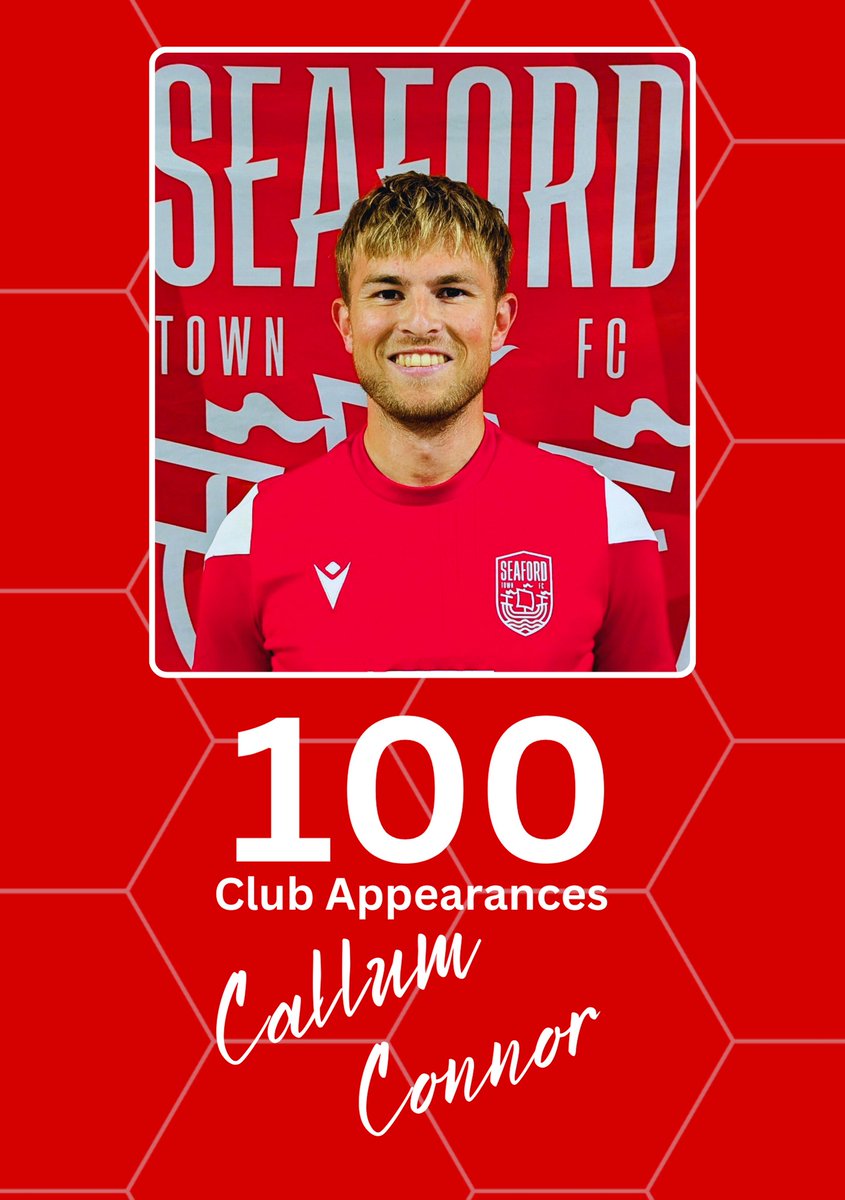 seafordtownfc's tweet image. CALLUM CONNOR 100!!!

Following a fantastic few years at Seaford Town and last week's game against Reigate, Callum Connor has reached 100 appearances for the club scoring an incredible 82 goals along the way 😱😱😱

Here's to many more 💪💪💪

#UpTheTown