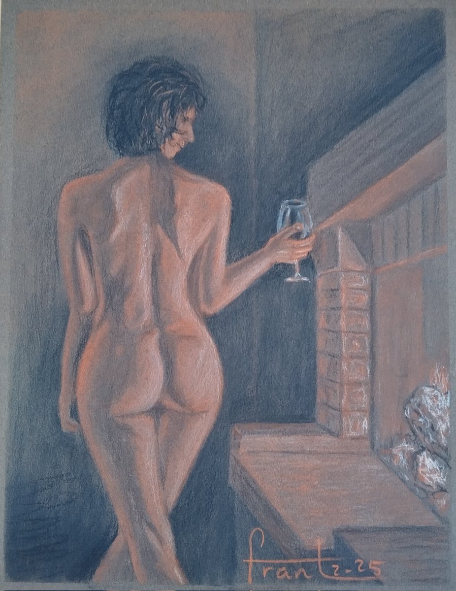 Lápiz pastel sobre papel, 32x25cm
