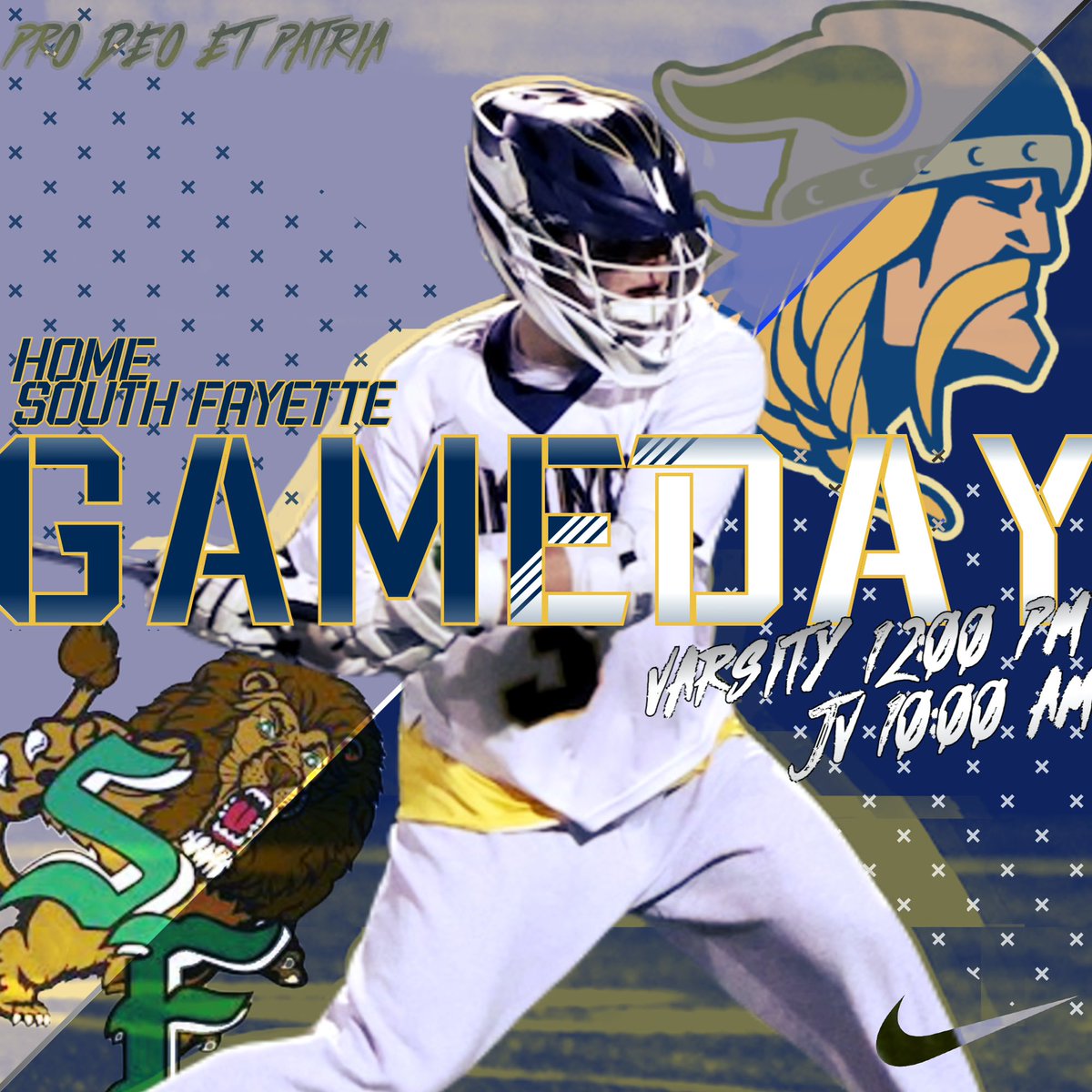 PCC_Lacrosse's tweet photo. 🚨VIKING GAME DAY🚨

Annual season opener at home against the South Fayette Lions‼️ Come watch the rumble in the concrete jungle 😈

#AllWeHave #AIlWeNeed #WePaid #PURPOSE https://t.co/AY1nbNiiNs