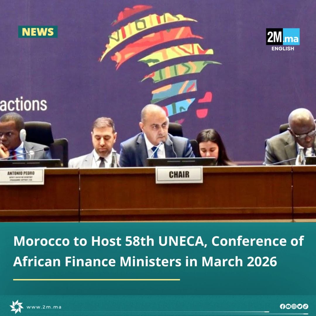 2MInteractive's tweet photo. Morocco will host the 58th United Nations Economic Commission for Africa (UNECA) and the Conference of African Ministers of Finance, Planning and Economic Development in March 2026.

The announcement was made on Friday morning at the expert session of the 57th UNECA and the Conference of African Ministers of Finance, Planning and Economic Development, currently held in Addis Ababa from March 12 to 18.

On this occasion, the choice of the Kingdom to host this important Conference was adopted unanimously with no objection, thus testifying to the renewed trust in Morocco's expertise and commitment in hosting events of continental scope.

#morocco #UN #UNECA #Africa #Economy #2menglish