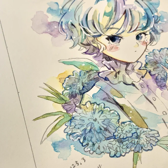 #想いは花束と共にコーンフラワー 