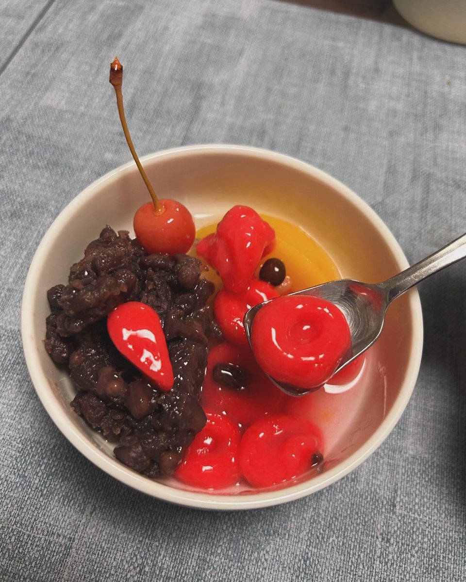 赤血球あんみつにビビッときたので1日遅れのホワイトデーで作ったよ