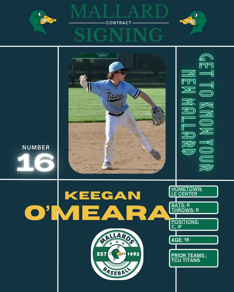 MontyMallards's tweet photo. Welcome to the flock Keegan #LetsGoLards https://t.co/h0Lu4PoiAs