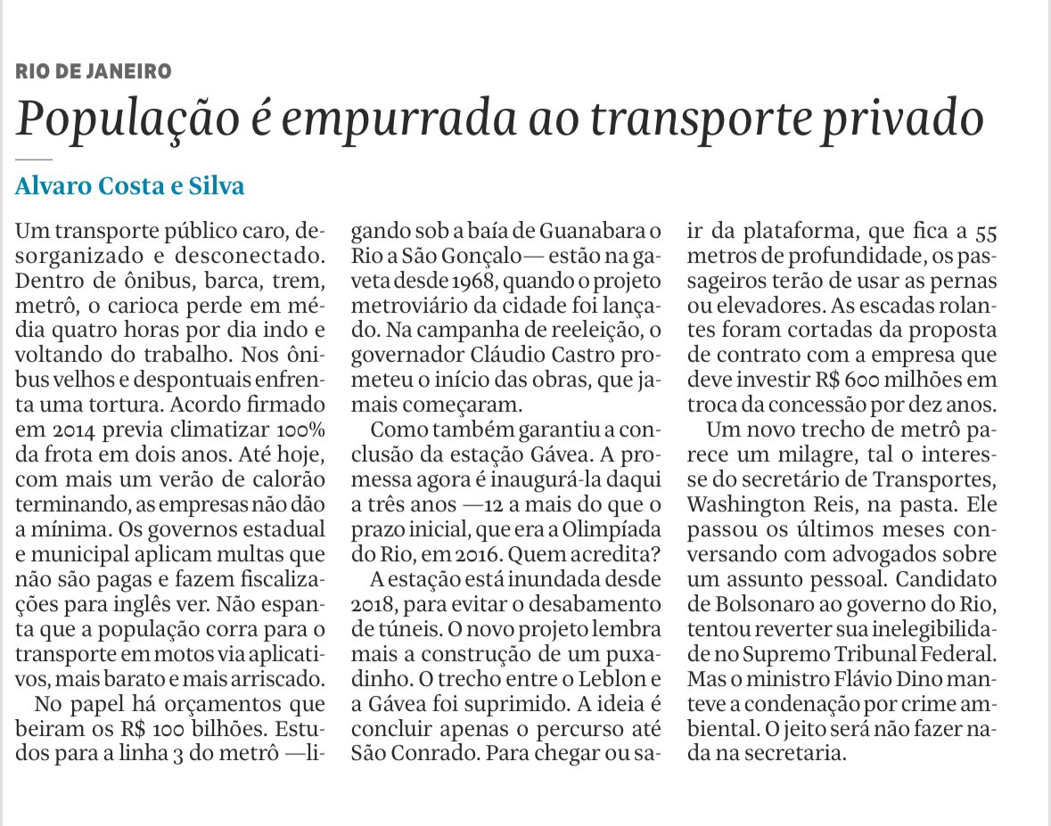 Bom dia ⁦<a href="/alvaromarechal/">Alvaro Costa e Silva</a>⁩