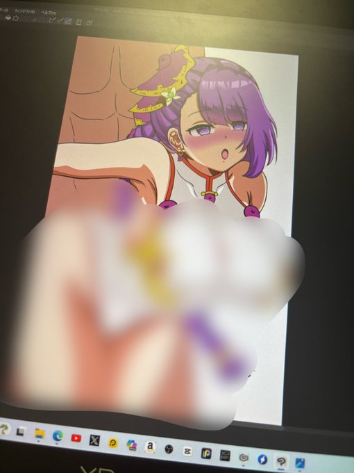 skeb依頼でとある絵を描いてる 