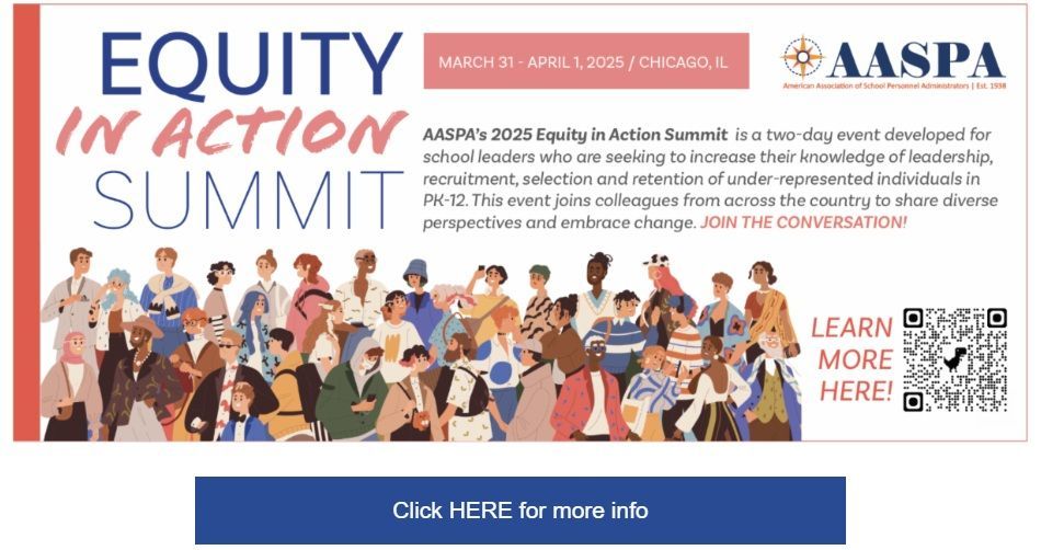 _IASPA_'s tweet photo. 📢 Ready to champion equity in education? 🚀 Join us at the AASPA Equity in Action Summit, March 31-April 1 in Chicago! Let's drive change together. 🤝 #ILHRLeaders #EquityInAction #AASPA #EducationLeadership https://t.co/DdHFwJV4Cr