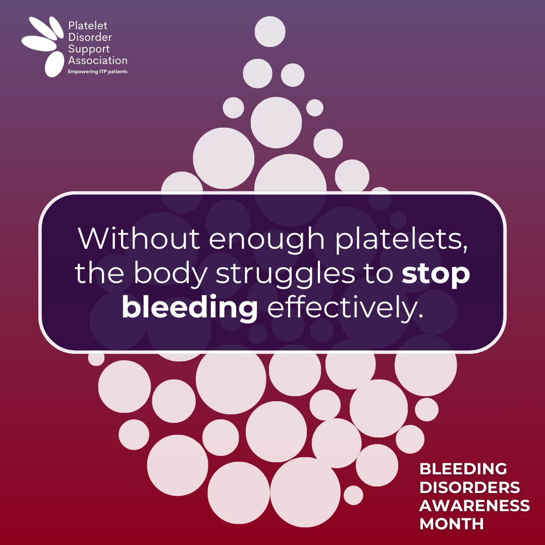 PDSA_ITP's tweet image. As we continue through March, we recognize the importance of Bleeding Disorders Awareness Month.
In addition to #ITP, PDSA also offers information about when it's not ITP and other platelet disorders. Learn more at pdsa.org/inherited-thro….
