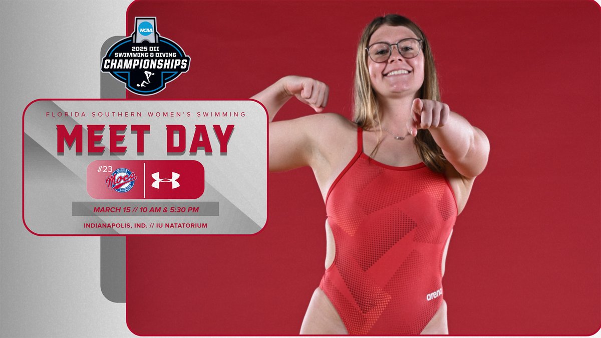 Florida Southern Mocs (@fsc_mocs) on Twitter photo Final day of NCAA Finals for No. 23 <a href="/FSC_Swimming/">FSC Swimming</a> women's team with the 100 free, 200 BR, and 1650 free! #LetsGoMocs
🆚NCAA
🕙10 AM Prelims/5:30 PM Finals
📍Indianapolis, Ind. | IU Natatorium
📺ncaa.com/event/4547
📊swimmeetresults.tech/NCAA-Division-…
📸Sam Hunter Final day of NCAA Finals for No. 23 <a href="/FSC_Swimming/">FSC Swimming</a> women's team with the 100 free, 200 BR, and 1650 free! #LetsGoMocs
🆚NCAA
🕙10 AM Prelims/5:30 PM Finals
📍Indianapolis, Ind. | IU Natatorium
📺ncaa.com/event/4547
📊swimmeetresults.tech/NCAA-Division-…
📸Sam Hunter