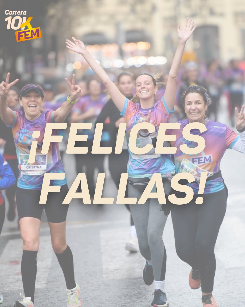 🔥¡La #10KFem os desea unas felices fallas! 🔥
Desde la #10KFem queremos felicitar a todas las valencianas y a todas las personas que disfrutan de estos días tan especiales. 
Nosotras seguimos preparándonos para la próxima carrera, con la misma energía y entusiasmo de siempre. 💙