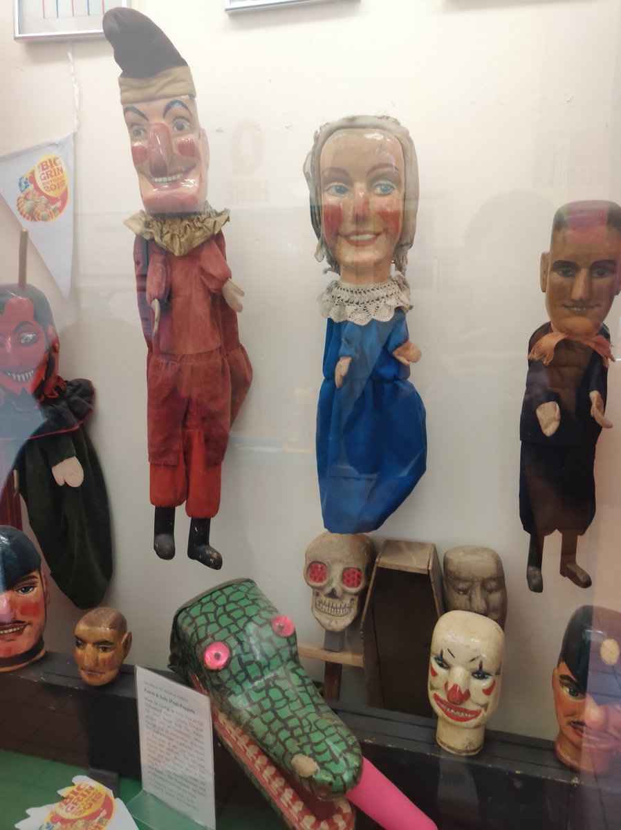FalkirkMade's tweet photo. Going to a @PunchJudy show at the Scottish mask &amp; puppet theatre. Seems an odd thing to do, but suits the times.... mibbie. These puppets were made by a Gorbals iron foundry worker, poss patternmaker? c1930 https://t.co/6Q6QMjiiTR