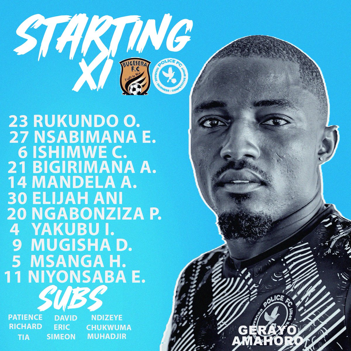 policefcrwanda's tweet photo. Hereโs how we line-up ๐This afternoon Against #BUGESERAFC ! #RPL https://t.co/rJpd2KsU55