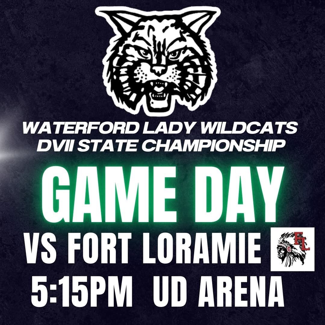 Waterford Lady Wildcats Basketball (@ladycatsbbal) on Twitter photo It’s game day! <a href="/AveryWa35258793/">Avery Wagner</a> <a href="/asmithberger24/">avery smithberger</a> & <a href="/Kendall97381399/">Kendall</a> and the lady wildcats are headed to Dayton to face <a href="/FLgirlsbball/">Fort Loramie GirlsBB</a> for the DVII State Championship.
It’s a 🟢green out🟢. It’s game day! <a href="/AveryWa35258793/">Avery Wagner</a> <a href="/asmithberger24/">avery smithberger</a> & <a href="/Kendall97381399/">Kendall</a> and the lady wildcats are headed to Dayton to face <a href="/FLgirlsbball/">Fort Loramie GirlsBB</a> for the DVII State Championship.
It’s a 🟢green out🟢.