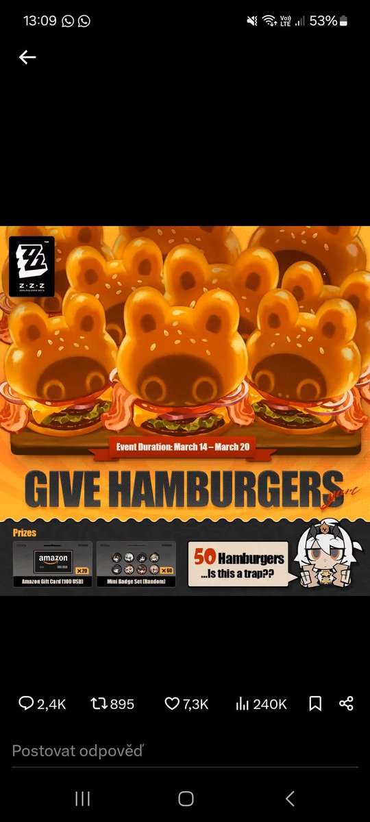 pipa943's tweet photo. @ZZZ_EN #ZenlessZoneZero #GiveHamburgers https://t.co/d6iFMMtA2V