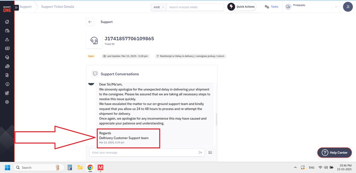 brassblizz's tweet photo. @delhivery @help_delhivery I sent a parcel that was supposed to be delivered by 12th March 2025. The status showed "Out for Delivery," but then I got a "parcel delayed" message. Even now, on 15th March 2025, there's no update. 😠

Ticket ID: J1741857706109865 I've contacted support several times. On March 13th, they promised 24-48 hours for delivery, but it still hasn’t happened. They claimed the delivery was "out for delivery" on March 13, but the customer hasn’t received the parcel yet.

Extremely disappointed by the lack of resolution. Your service is unacceptable! ⏳📦

#Delhivery #CustomerService #ParcelDelay #NoUpdate #FrustratedCustomer #LogisticsIssues