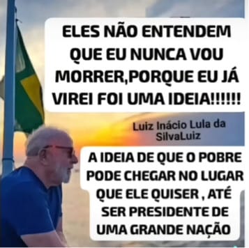 LULA APROVADO
LULA GIGANTE 
O LULA é sinônimo de democracia.