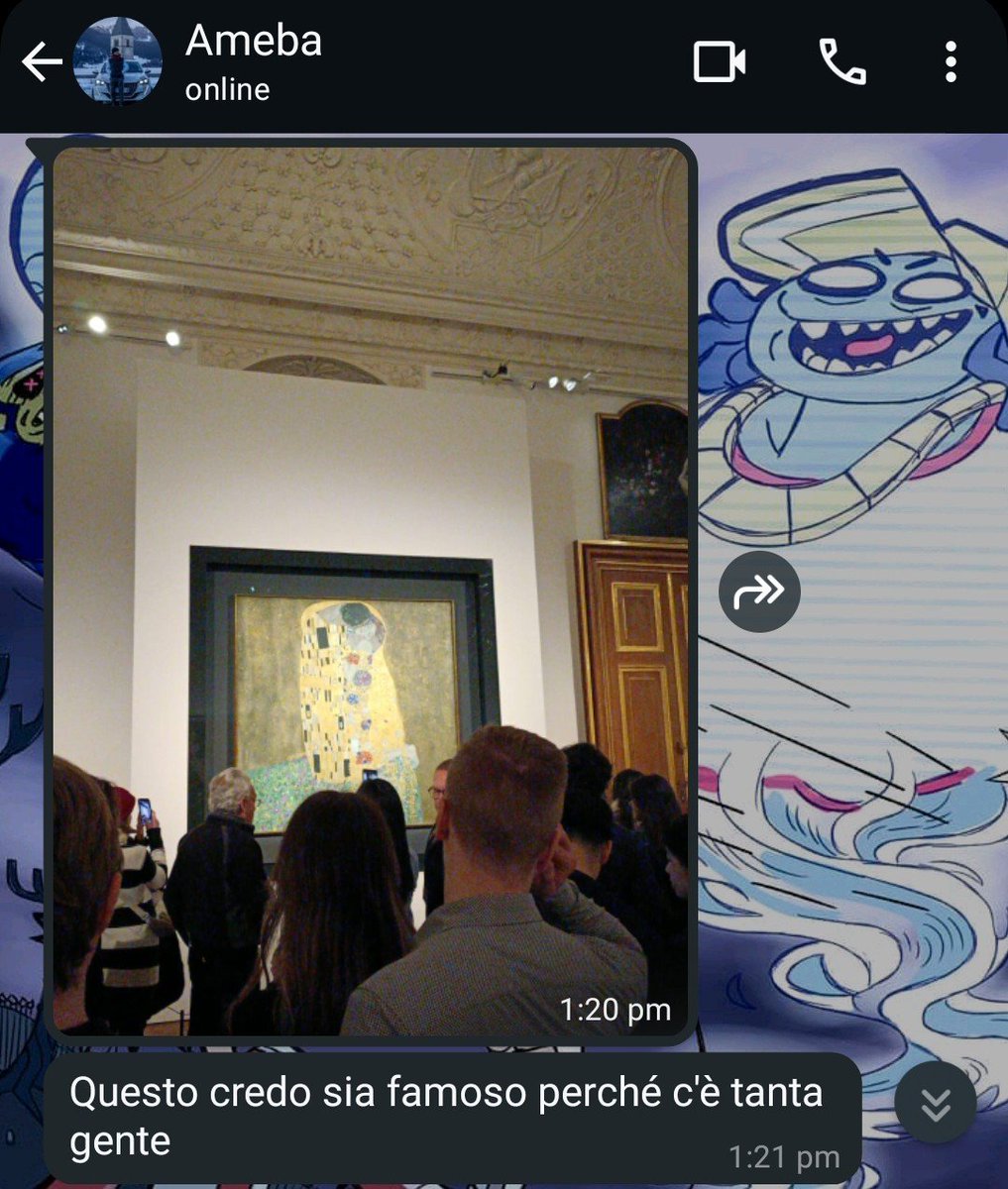 Mio fratello che non sa niente di arte al momento è al Belvedere a Vienna e mi ha mandato questo