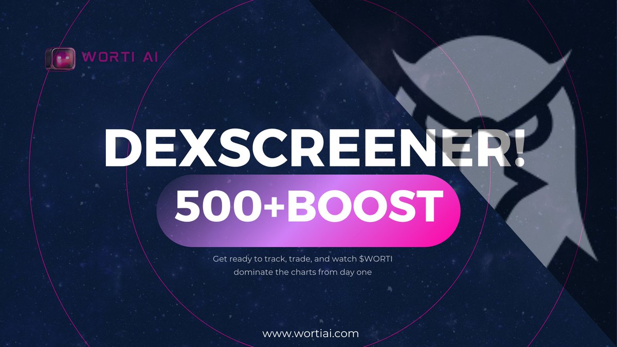 WORTIAI's tweet photo. We're not just launching...
We're coming in HOT with 🔥500+ BOOST on Dexscreener!

Get ready to track, trade, and watch $WORTI dominate the charts from day one. 📈

Worti AI meets Solana and it’s just the beginning! 🚀

🔗 https://t.co/2hPqdr88JN

#WortiAI #Dexscreener #CryptoAI #Solana #WortiToken #TokenLaunch #DeFiBoost #AIRevolution @WortiToken