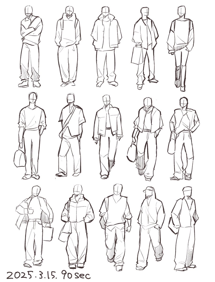 rensyuusuru7's tweet image. 90sec #croquis