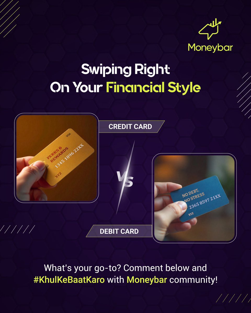 _Moneybar's tweet photo. Credit or Debit? The Swipe Dilemma 💳💸

Are you all about the perks and rewards with a credit card or do you prefer the no debt, no stress life with a debit card? 🤔💥

Drop your pick in the comments below and let’s see which side wins 👇🔥 

#Moneybar #CreditCard #DebitCard https://t.co/nWupxoa1GV