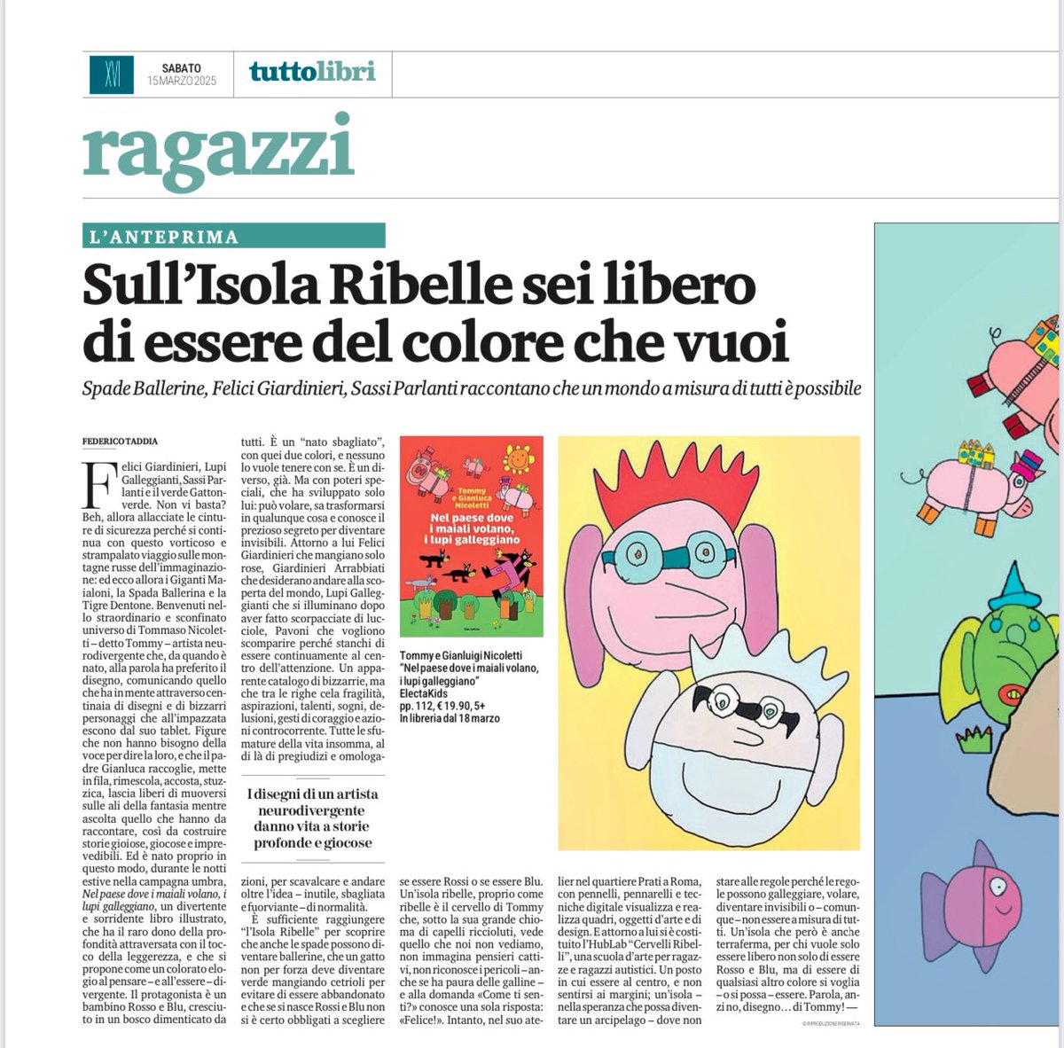 Laura Di Raimondo (@ldraimondo) on Twitter photo Sull’isola #ribelle sei libero di essere chi vuoi.
Nuovi #libri. #leggere #ragazzi #ragazze
Onorata di collaborare con <a href="/MelogNicoletti/">Gianluca Nicoletti</a> e #Tommy
Siamo tutti #cervelliribelli Sull’isola #ribelle sei libero di essere chi vuoi.
Nuovi #libri. #leggere #ragazzi #ragazze
Onorata di collaborare con <a href="/MelogNicoletti/">Gianluca Nicoletti</a> e #Tommy
Siamo tutti #cervelliribelli