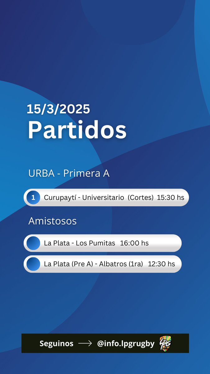 Juegan <a href="/universitariolp/">Rugby CULP</a> , <a href="/laplatarugby/">La Plata Rugby Club</a> y <a href="/albatrosrugby/">Albatros Rugby Club</a> . Oficiales y amistosos, los partidos de hoy