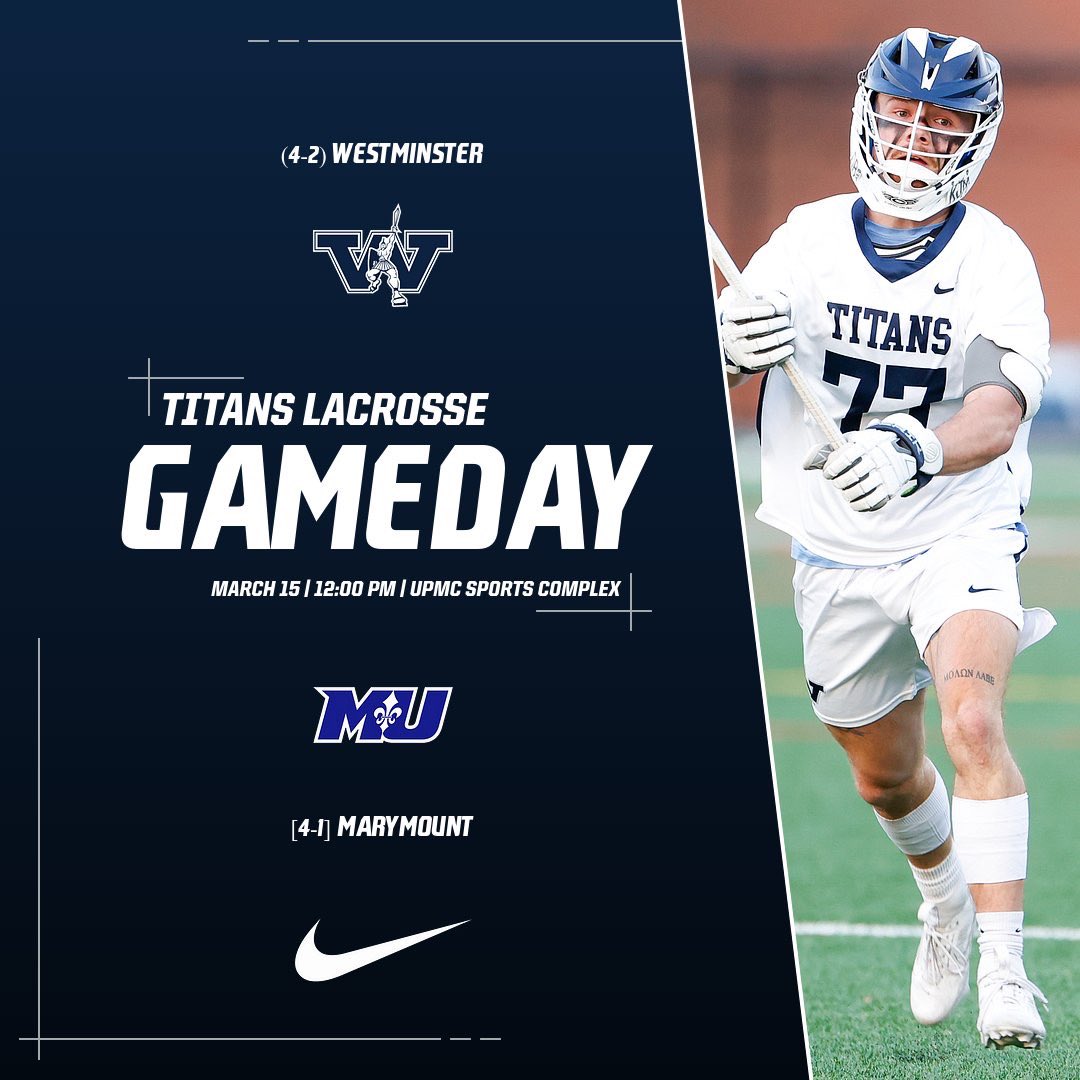 GAMEDAY!! The Titans wrap up spring break with a home game against Marymount University. Opening faceoff is set for 12:00pm ⚔️🥍 #TLTW