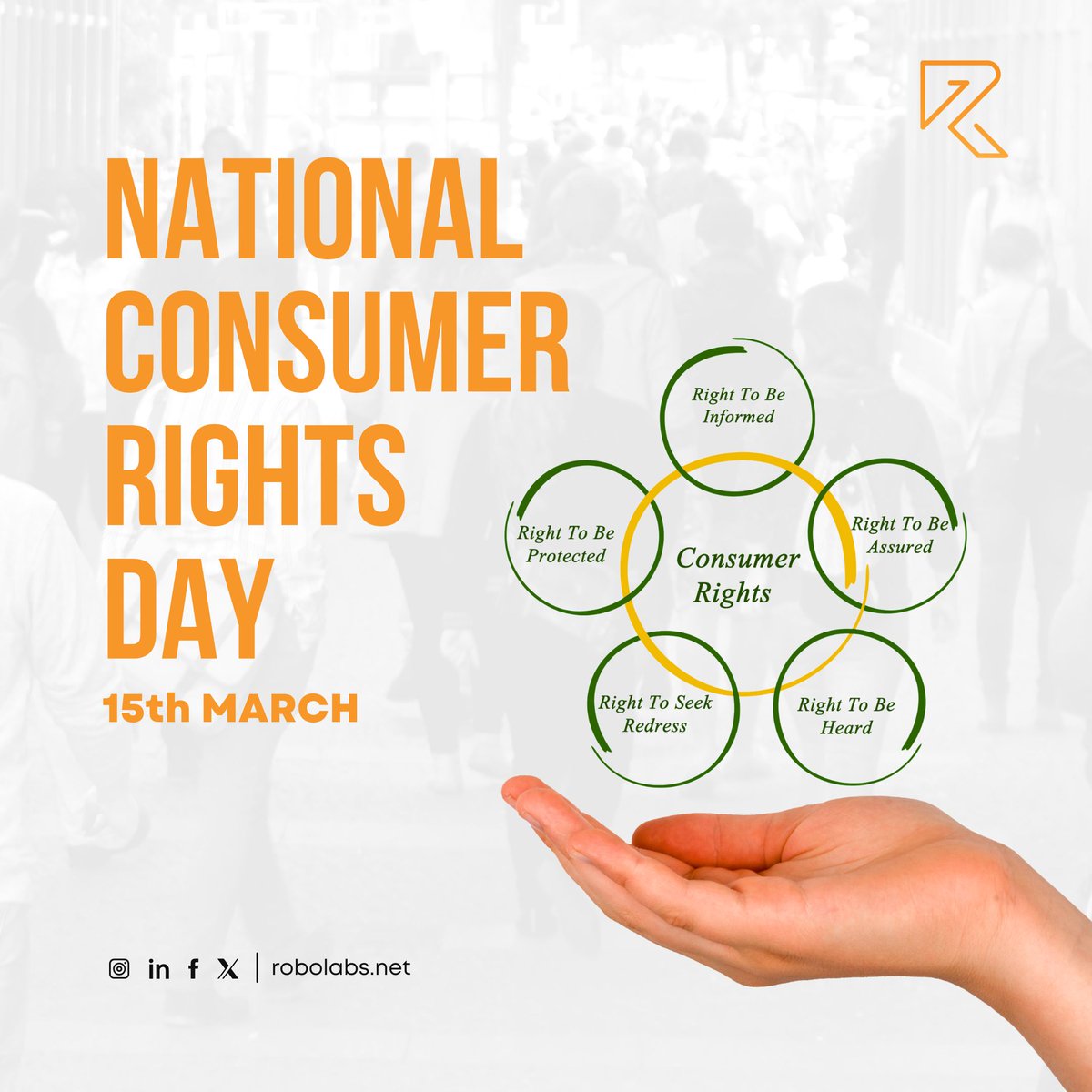 Empowering consumers with innovation—March 15 marks our commitment to your rights and satisfaction at RoboLABs.
 #WorldConsumerRightsDay #InnovationForAll