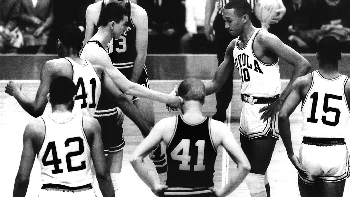JMitchellNews's tweet photo. #OnThisDay in 1963, the Mississippi State University basketball team slipped out of town to play in the NCAA tournament against Loyola University. 

Mississippi officials had refused to allow the team to play in any tournament that included integrated teams. After the team became a shoo-in for the 1963 tournament, MSU President Dean W. Colvard made a public statement that the team be allowed to play. In response, he received angry letters and phone calls, and extra security guarded his home. 

“It was a tense period, and I needed some sleeping pills at night,” Colvard wrote in his journal. “I knew that we were in a fight and that we had to finish it.” 

After a judge granted an injunction against the team, Colvard and other university officials scrambled to dodge service. Colvard and the coach left town, and sophomore players showed up first to fool those waiting. 

Dubbed “The Game of Change,” it played a key role in the crumbling of segregation in Mississippi and the South. The Loyola team that defeated Mississippi State went on to win the national championship, and two years later, State welcomed its first Black student, Richard Holmes of Starkville. 

“If some of our leaders were as liberal and generous in their attitudes as our students, they could do great things for the state,” he wrote. “This marks the beginning of a new era at Mississippi State University, an era that is past due but one that could release our people from their own prejudices and allow a degree of greatness to emerge.” #MarchMadness 
https://t.co/ZHzYZLhuMA