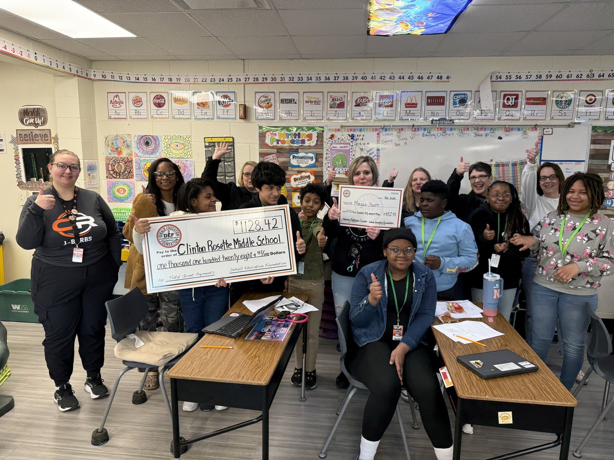 Congrats Ms. Scott! Thank you DEF for always supporting our students and staff! We appreciate all you do! 
#1barb
