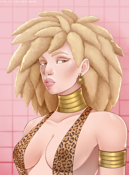 Old art repost  I wanted to practice with very fair skin tones so I went for a girl with albinism. :) 