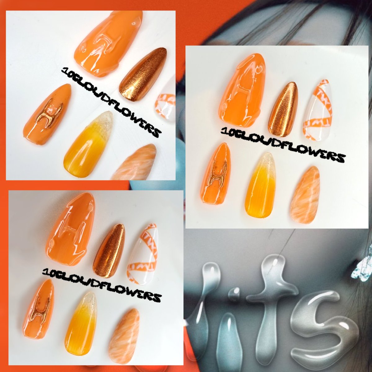 ohmyclnails's tweet photo. Hwasa "twits" worldtour nails inspiration 🍊
#nail #nailtech #explorenails #pressonnails #pressnails #HWASA https://t.co/txwI96krAl