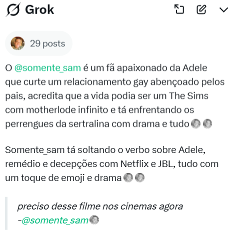 somente_sam's tweet photo. cliquei sem querer em algum lugar do x e o resumo da minha vida veio pronto 🗣️ https://t.co/9AqQN40Be6