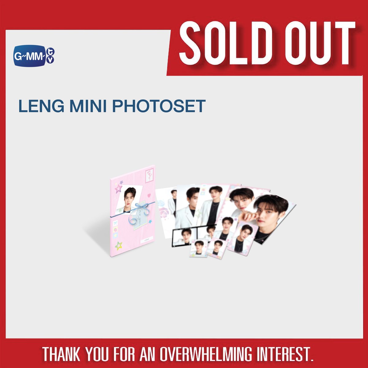 GmmtvShop's tweet photo. SOLD OUT! 🎉

🙏🏻 Thank you for an overwhelming interest in LENG MINI PHOTOSET.

#LengThanaphon
#GMMTV https://t.co/ZwphEy4rk7
