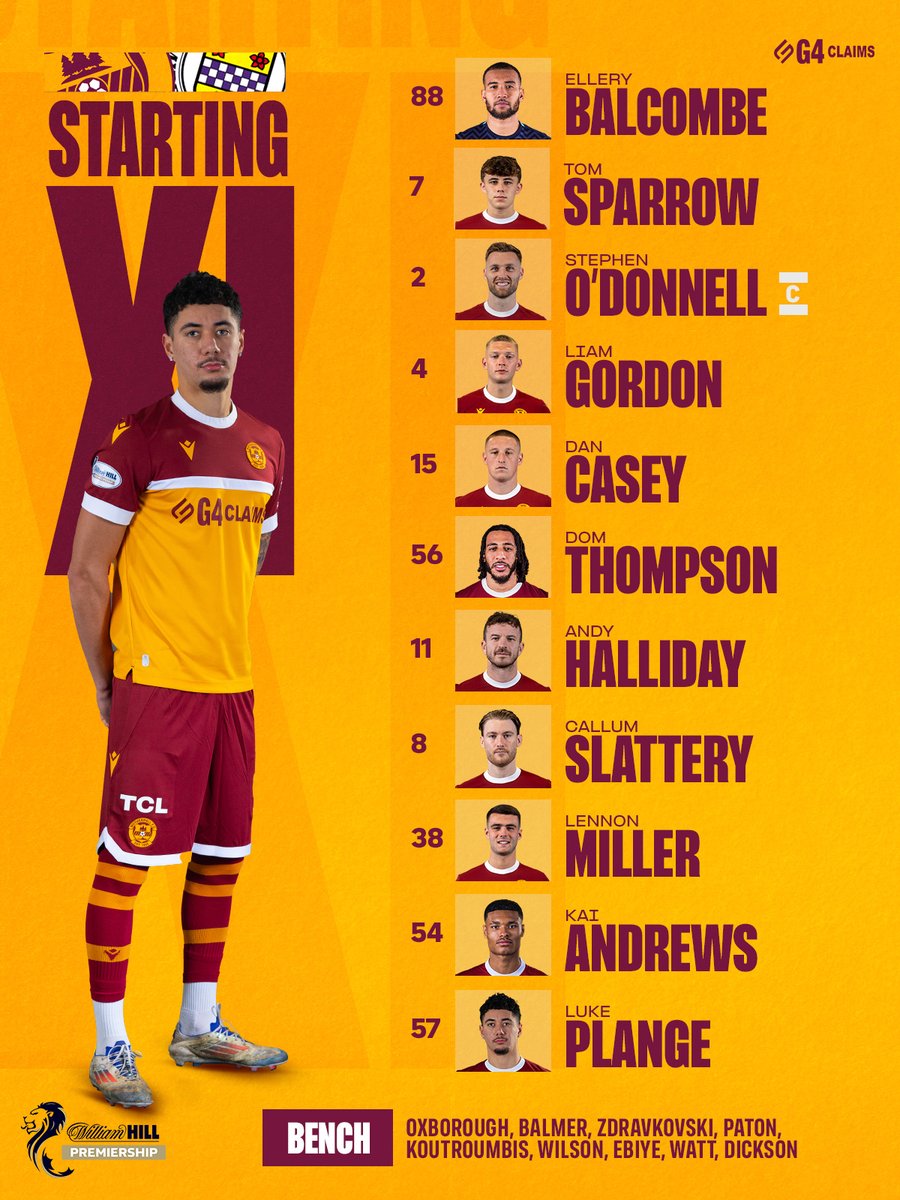 Two changes to the side that beat Rangers.

• Stephen O’Donnell returns
• Luke Plange handed first start
• Aston Oxborough makes the squad

The Motherwell team to take on St Mirren.

// Motherwell v St Mirren.