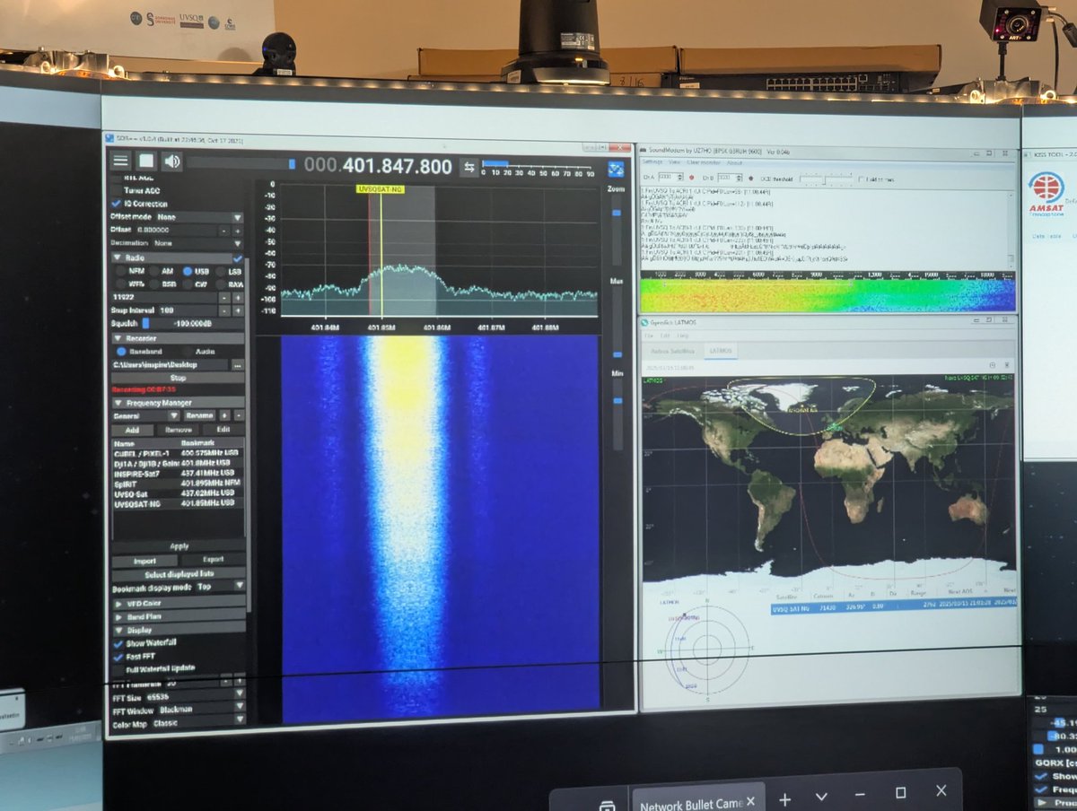 We have successfully take control of the satellite, telecommand sent to UVSQsat-NG and well executed onboard: We have catch 1240 telemetries on the second pass.