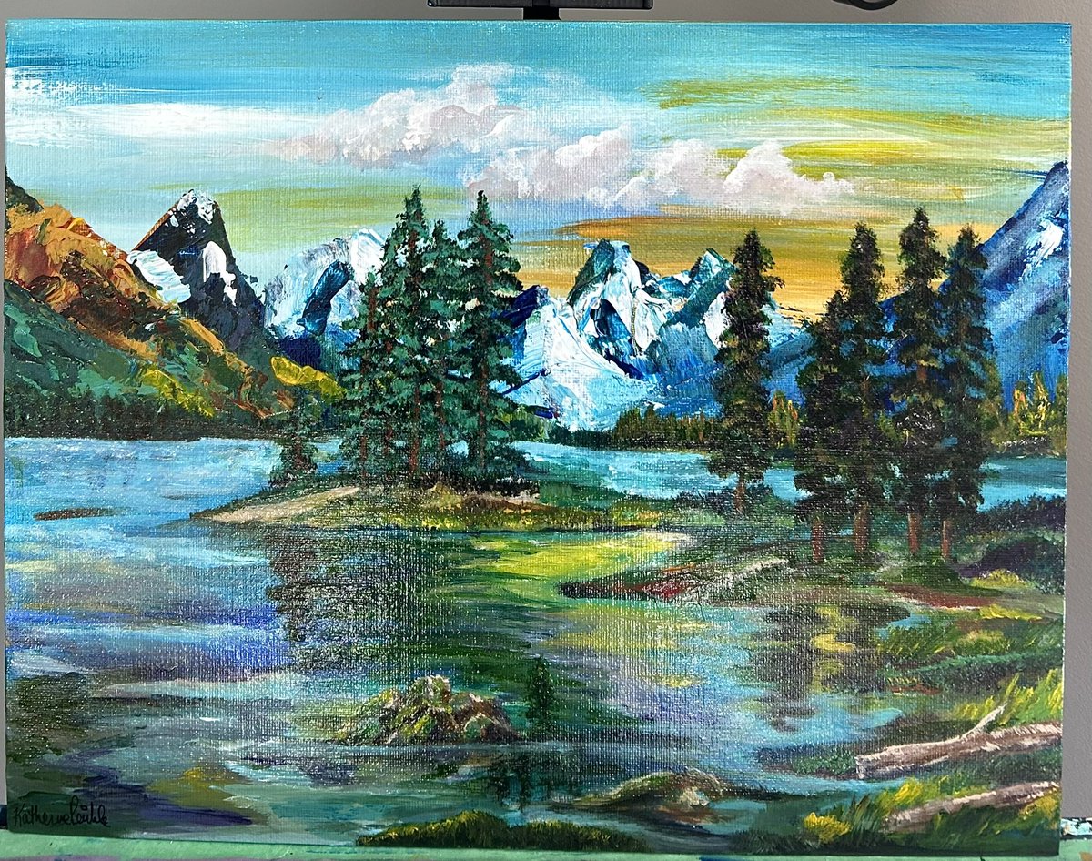 kathyraible's tweet photo. Rising Beyond • mountains can be some of the most calming landscapes I know. 
•
#risingbeyond #acrylicpainting #artandreflections #artforsale

Rising Beyond
11x14
Acrylic on Canvas Board https://t.co/yKbvxhpeDa