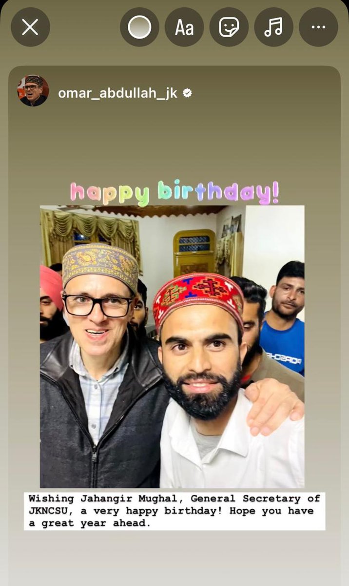 JK NCSU (@jkncsuofficial) on Twitter photo "Warmest birthday wishes to JKNCSU General Secretary <a href="/jahangir_jknc/">Jahangir Mughal</a>! May this year bring you success, happiness, and endless opportunities to serve the people. Keep inspiring the youth with your dedication and leadership! ✨🎉 #HappyBirthday #JKNC" "Warmest birthday wishes to JKNCSU General Secretary <a href="/jahangir_jknc/">Jahangir Mughal</a>! May this year bring you success, happiness, and endless opportunities to serve the people. Keep inspiring the youth with your dedication and leadership! ✨🎉 #HappyBirthday #JKNC"