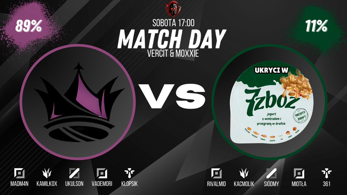 GS_tournaments's tweet photo. Dzisiaj poznamy kolejne dwie drużyny, które dołączą do @SmoczeW, @FISZ_Esport i @SpartaKato_LOL w play-offach!

Pierwszy pojedynek to starcie @RKSHuwduLoL (SSK) z UWZ a zaraz po nim @tuesday_slots zmierzą się na PDFy

Start transmisji📹: 17:00
Casterzy🎙️: @Vercitt @moksiarski https://t.co/xybmsl7hhA