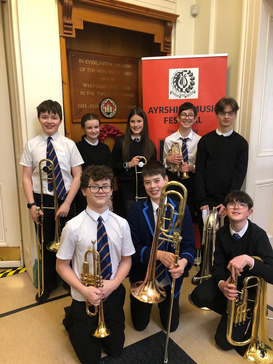 Kylemusic2's tweet photo. Well done to Kyle Brass Ensemble for playing so well at the Ayrshire Music Festival this week. 🎶🎺🎉 https://t.co/M9aHK4zynI
