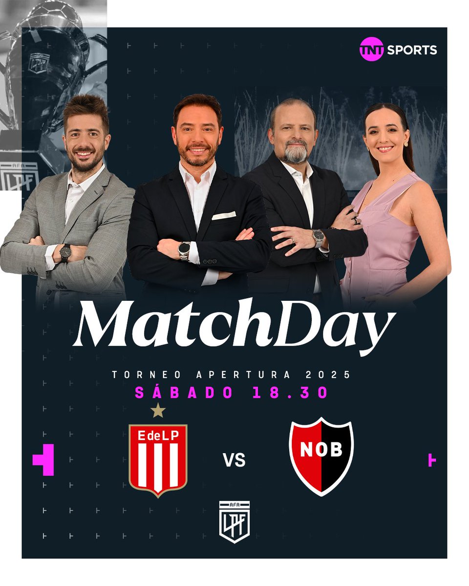 TNT Sports Argentina (@tntsportsar) on Twitter photo ¡FÚTBOL EN LA PLATA! 🏟️
⚽ Estudiantes recibe a Newell's desde las 18:30 y lo vivís en exclusiva por TNT Sports.
<a href="/leandrozapponi/">𝗟𝗲𝗮𝗻𝗱𝗿𝗼 𝗭𝗮𝗽𝗽𝗼𝗻𝗶</a> - <a href="/fabig08/">Fabián Godoy</a> - <a href="/nico_latini/">Nico Latini</a> - <a href="/AntoValderrey/">Anto Valderrey</a> ¡FÚTBOL EN LA PLATA! 🏟️
⚽ Estudiantes recibe a Newell's desde las 18:30 y lo vivís en exclusiva por TNT Sports.
<a href="/leandrozapponi/">𝗟𝗲𝗮𝗻𝗱𝗿𝗼 𝗭𝗮𝗽𝗽𝗼𝗻𝗶</a> - <a href="/fabig08/">Fabián Godoy</a> - <a href="/nico_latini/">Nico Latini</a> - <a href="/AntoValderrey/">Anto Valderrey</a>