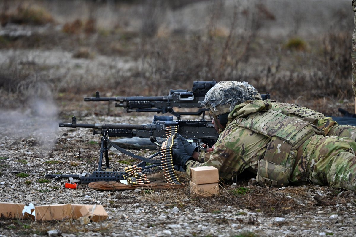 173rdAbnBde's tweet photo. When you realize ‘suppressive fire’ is just military slang for extreme stress relief.
#SkySoldiers 🪂 conducted live-fire training during Bayonet I at Bac Range in Postonja, Slovenia 🇸🇮
U.S. Army 📸 by Paolo Bovo
#StrongerTogether #RockForce #InspireExcellence #BeAllYouCanBe https://t.co/FHnM8SyJig