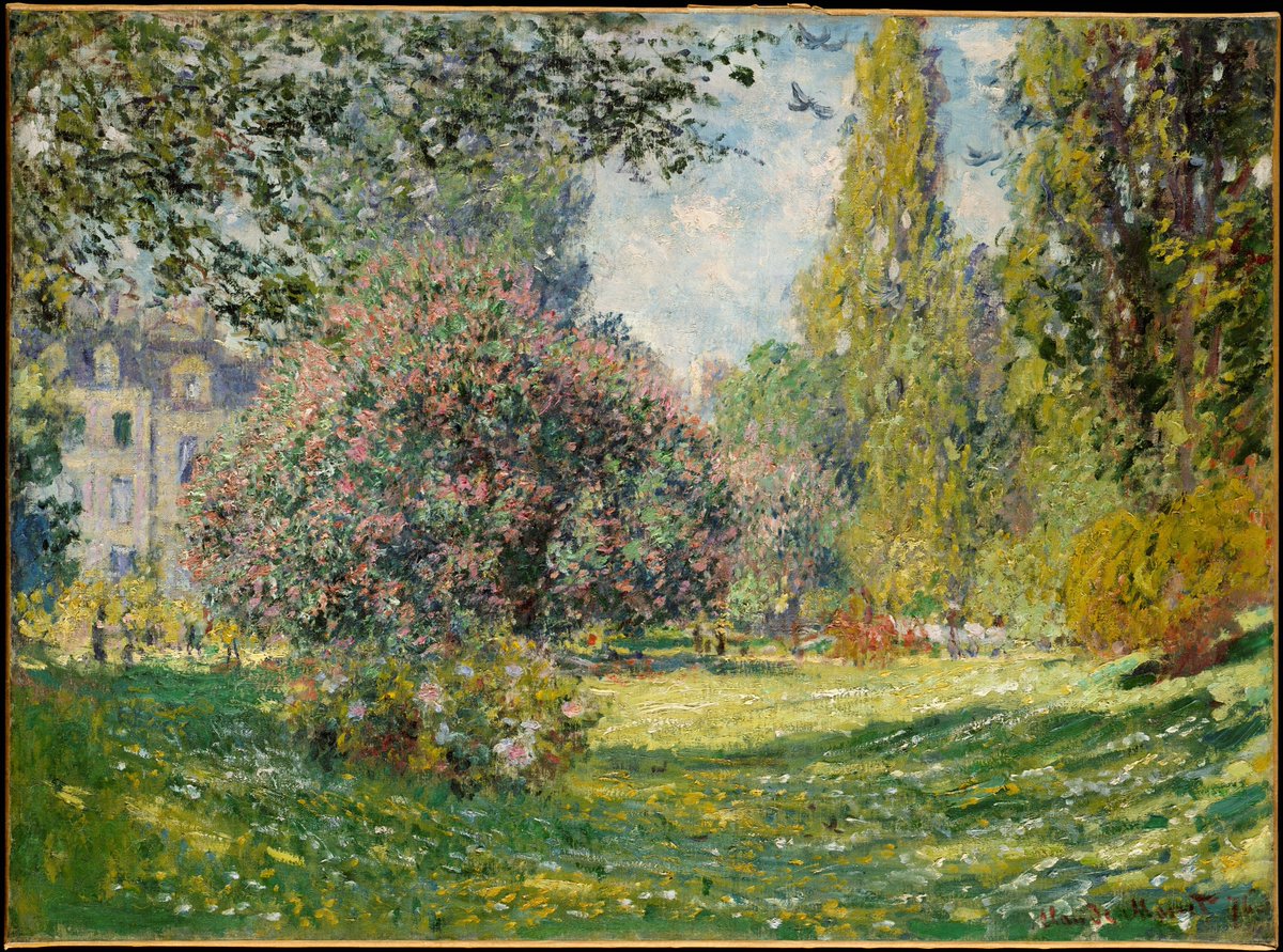 Landscape: The Parc Monceau, 1876 #artbots #monet