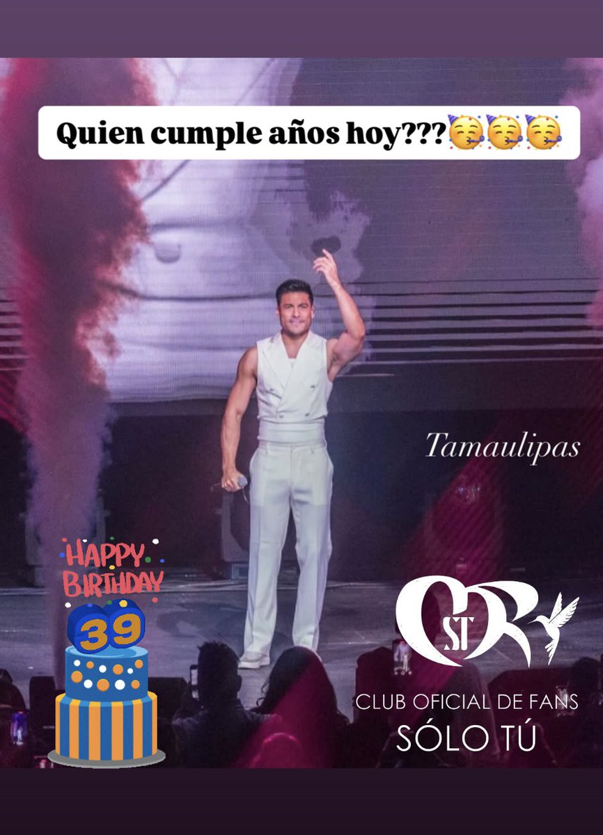 ClubSoloTu's tweet photo. FELIZ CUMPLEAÑOS CARLOS RIVERA 

#Felices39CarlosRivera 
#FelizCumpleañosCarlosRivera

#ClubOficialSoloTu

@_CarlosRivera @WestWoodEntt @sonymusicmexico @ClubSoloTu 
@mikenoriega https://t.co/S2xBwIuFhP