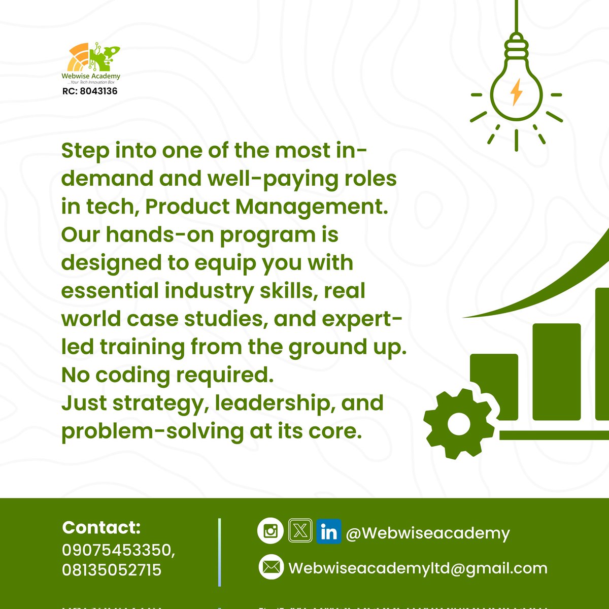 webwiseacademy's tweet image. Develop In-Demand Skills with Our Product Manager Program

Learn from our experienced instructor and gain essential skills organizations need. Join Batch B2025 at Webwise Academy!

#WebwiseAcademy #ProductMgt
#BatchB2025