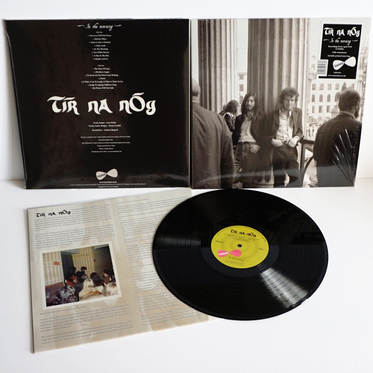 TirNaNog
Recorded in Dublin 1969/70, this archive record sanctioned by the duo is out now on Troubadour  The cover shot is of them on that day in Dublin, comes with linernotes and a couple of fan snaps on the printed inner bag, designed by myself