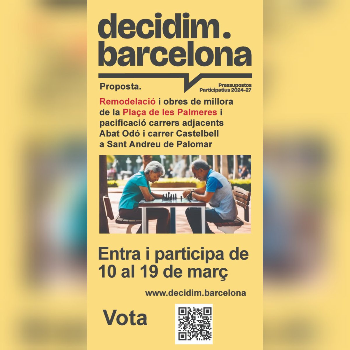 JoseLuisSTAP's tweet image. #Transformem la Plaça de les Palmeres i el seu entorn!  

#SantAndreu de Palomar necessita més espais verds de qualitat, segurs i accessibles per a tothom. 
La Plaça de les Palmeres i els Carrer Abat Odó i Castellvell  han quedat obsolets i necessiten una remodelació integral.