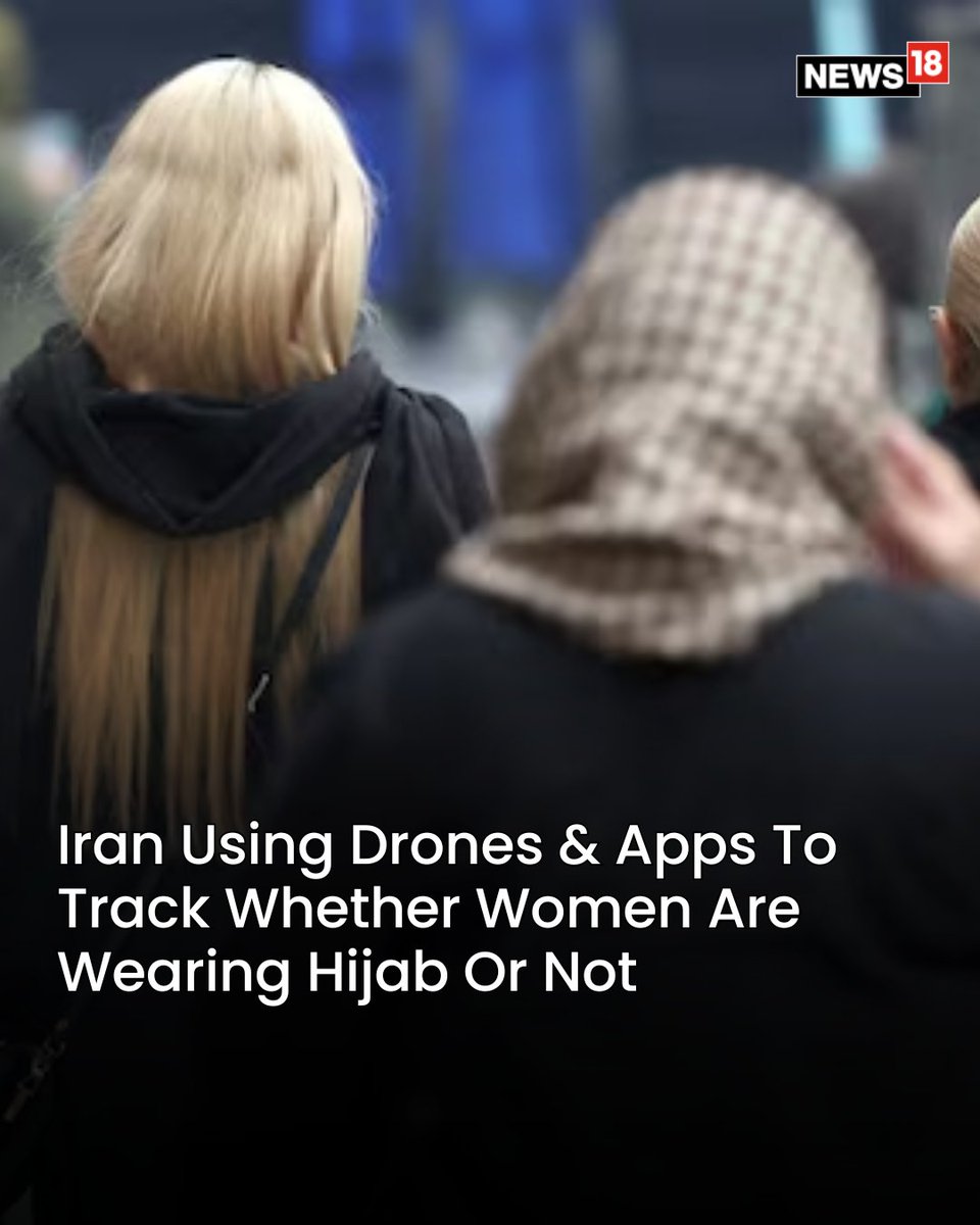 CNNnews18's tweet photo. Iran is reportedly using a mobile phone app called 'Nazer', which allows the public to report women who are not wearing a hijab in vehicles

#Iran #Hijab #Nazer 

https://t.co/OUgviaEaQC https://t.co/qki6SX6afF
